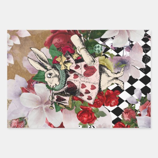  Alice in Wonderland White Rabbit Inpakpapier Vel (Voorkant)