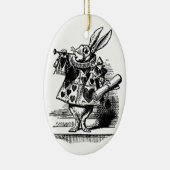 Alice in Wonderland, White Rabbit Keramisch Ornament (Rechts)