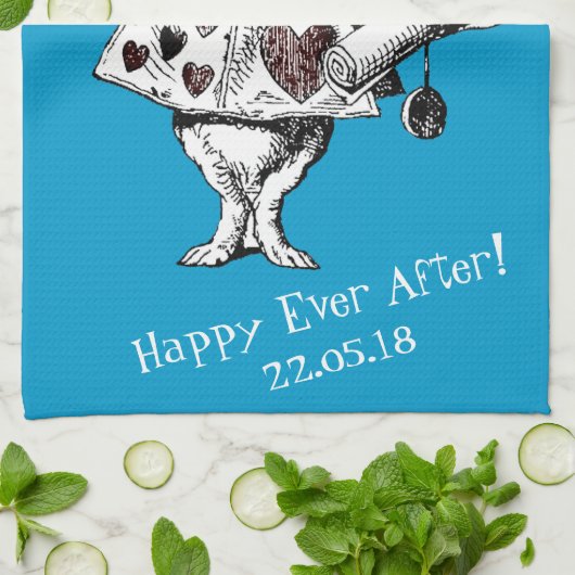Alice in Wonderland White Rabbit Kitchen Towel Theedoek (Gevouwen)