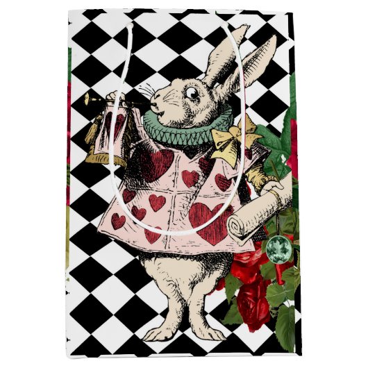  Alice in Wonderland White Rabbit Medium Cadeauzakje (Voorkant)