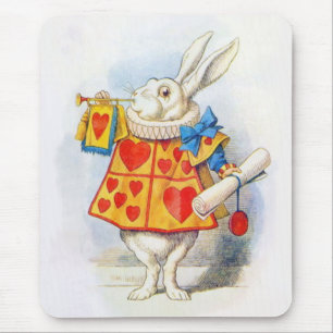 Alice in Wonderland White Rabbit Mousepad Muismat