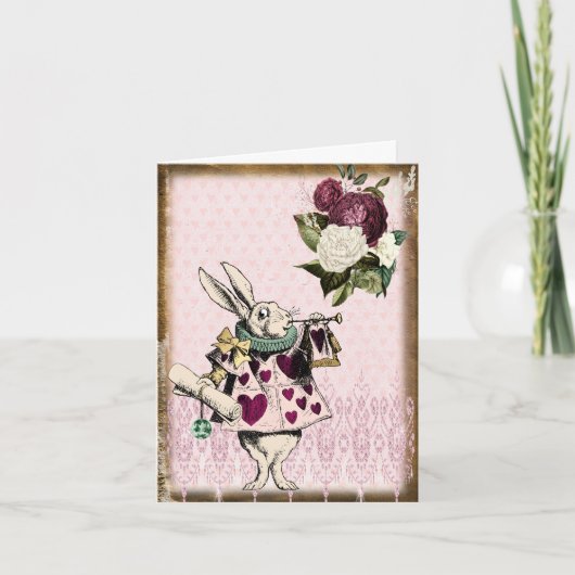 Alice in Wonderland White Rabbit Notitiekaartje (Voorkant)