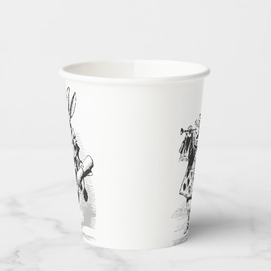 Alice in Wonderland White Rabbit Paper cup Papieren Bekers (Links)