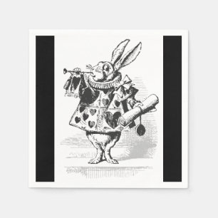 Alice in Wonderland White Rabbit Paper Napkins Servetten