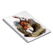 Alice in Wonderland White Rabbit Personalize Notitieboek (Rechterzijde)
