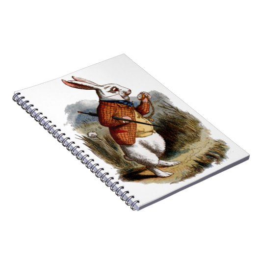 Alice in Wonderland White Rabbit Personalize Notitieboek (Rechterzijde)