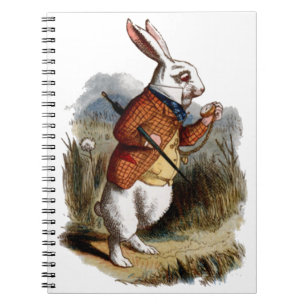 Alice in Wonderland White Rabbit Personalize Notitieboek