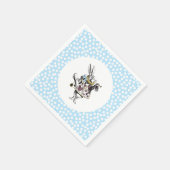 Alice in Wonderland White Rabbit Polka Dot Servet (Hoek)