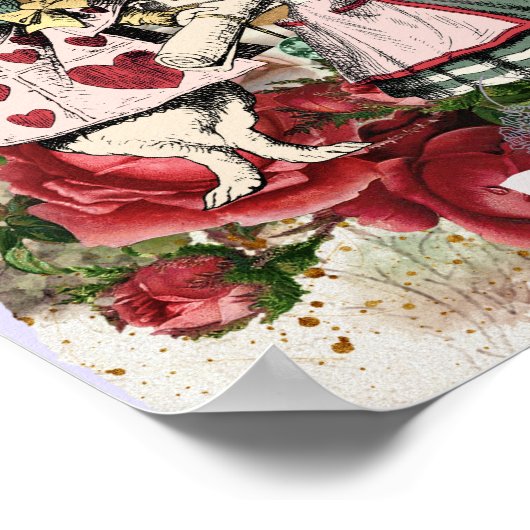 Alice in Wonderland White Rabbit Poster (Hoek)