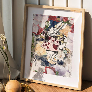  Alice in Wonderland White Rabbit Poster