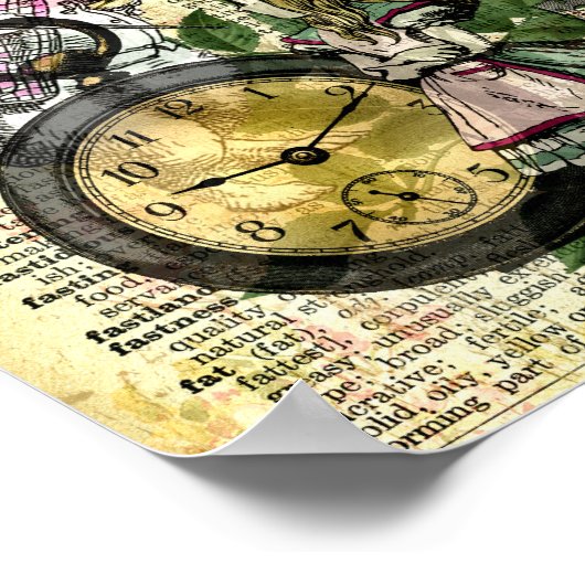 Alice in Wonderland White Rabbit Poster (Hoek)