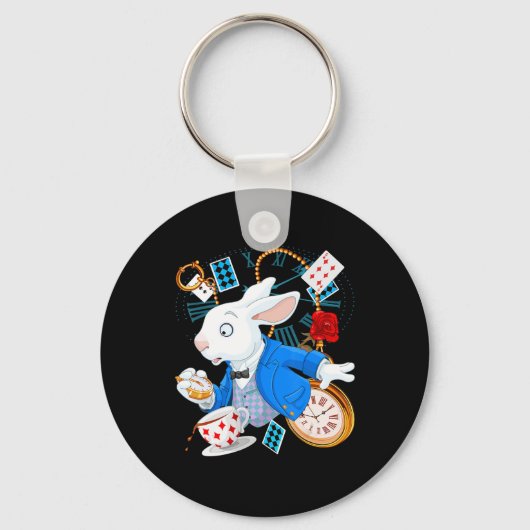 Alice in Wonderland - White Rabbit Sleutelhanger (Voorkant)