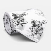 Alice in Wonderland White Rabbit Stropdas (Opgerold)
