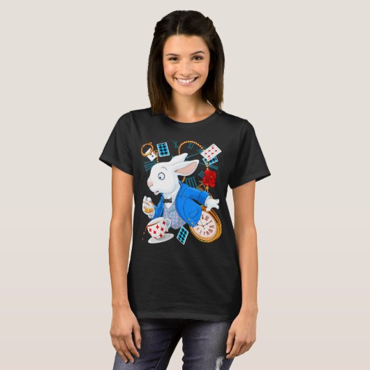 Alice in Wonderland - White Rabbit T-shirt (Voorkant volledig)