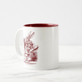  Alice in Wonderland White Rabbit Tweekleurige Koffiemok (Voorkant links)
