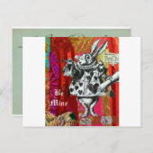 Alice in Wonderland White Rabbit Valentijn Briefkaart (Voorkant / Achterkant)