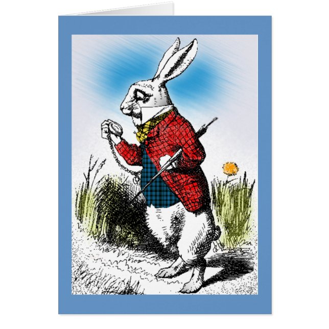 Alice in Wonderland White Rabbit Watch Card (Voorkant)