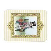 Alice in Wonderland White Rabbit Wearing Clothes Magneet (Horizontaal)