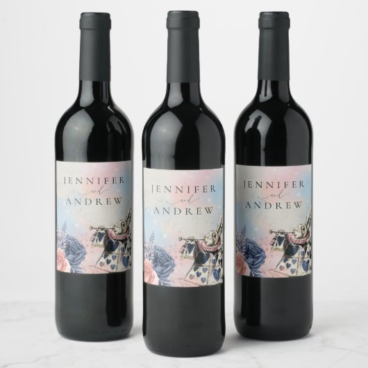 Alice in Wonderland White Rabbit Wijn Etiket (Flessen)