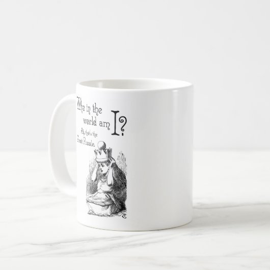 Alice in Wonderland @who in the World' Mug Koffiemok (Voorkant links)