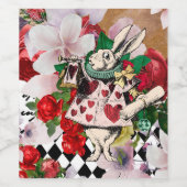  Alice in Wonderland Wijn Etiket (Enkel label)