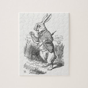 Alice in Wonderland, wit konijn controleert zijn h Legpuzzel