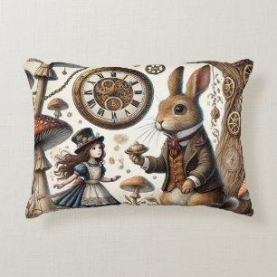 Alice in Wonderland witte konijn Accent Kussen