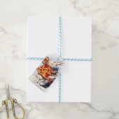 Alice in Wonderland Witte Konijn Cadeaulabel (Met Touw)
