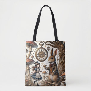 Alice in Wonderland witte konijn Draagtas