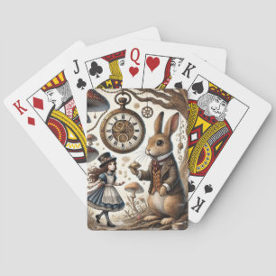 Alice in Wonderland witte konijn Pokerkaarten