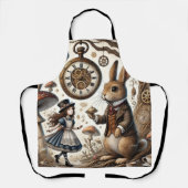 Alice in Wonderland Witte Konijn thee Kunst Schort (Voorkant)