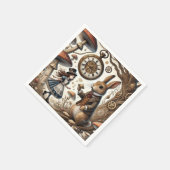 Alice in Wonderland Witte Konijn thee Kunst Servet (Hoek)