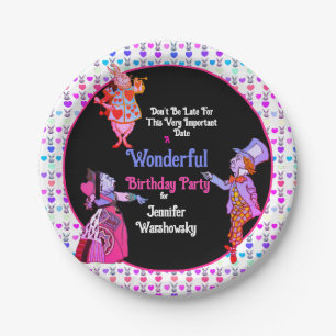 Alice in Wonderland Wonderful Birthday Papieren Bordje