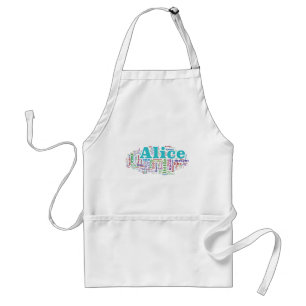 Alice in Wonderland Word Cloud Standaard Schort