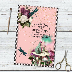 Alice in Wonderland Worm Rozen Tissuepapier