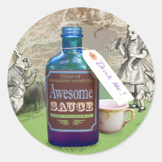 Alice in Wonderland's Geweldige saus Ronde Sticker