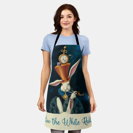 Alice in Wonderland's White Rabbit Schort (Gedragen)