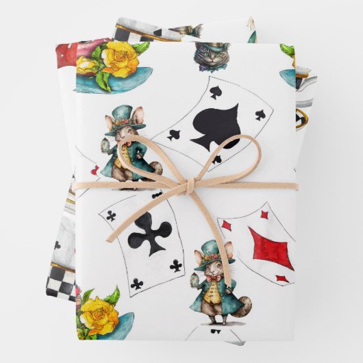 Alice in WonderlWrapping Paper Flat Sheet Set van  (In situ)