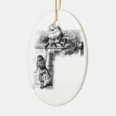 Alice in Wondlerand, Humpty Dumpty met Alice Keramisch Ornament (Links)