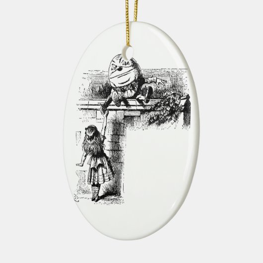 Alice in Wondlerand, Humpty Dumpty met Alice Keramisch Ornament (Links)