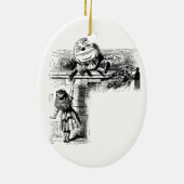 Alice in Wondlerand, Humpty Dumpty met Alice Keramisch Ornament (Achterkant)