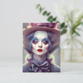 Alice is de hatter briefkaart (Staand voorkant)