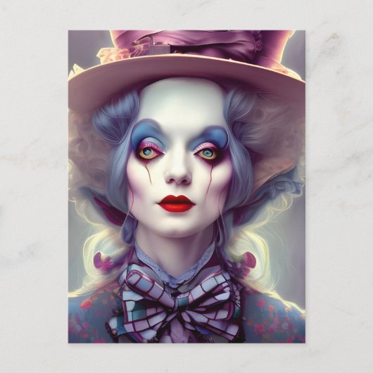 Alice is de hatter briefkaart (Voorkant)