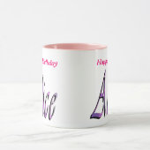 Alice, Joyeux Anniversaire, Mug Combo Rose (Centre)
