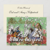 alice kaarten wonderland hoedenmaker konijn  (Voorkant / Achterkant)