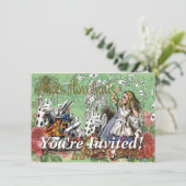 alice kaarten wonderland hoedenmaker konijn  (Staand voorkant)