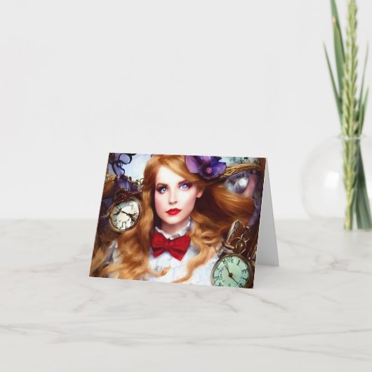 Alice Keeps Time AI genereerde altijd kunst Kaart (Voorkant)