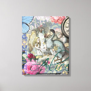 Alice Klassieke Wonderland Dodo Tenniel Kunst Canvas Afdruk