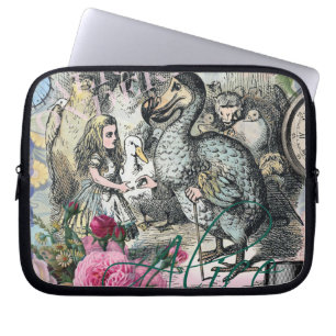 Alice Klassieke Wonderland Dodo Tenniel Kunst Laptop Sleeve