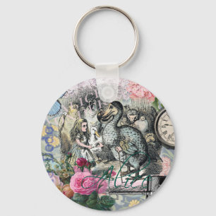 Alice Klassieke Wonderland Dodo Tenniel Kunst Sleutelhanger